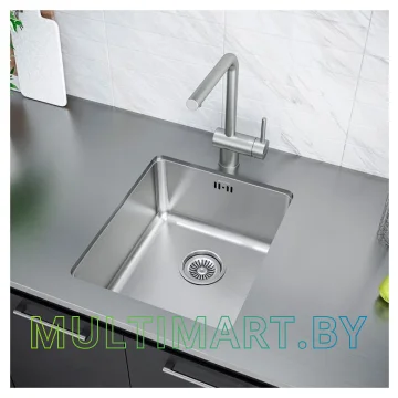 Кухонная мойка Paulmark Vista PM904438-BS (нержавеющая сталь) картинка 3